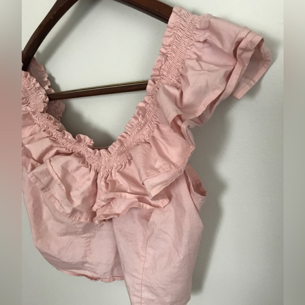 Wild Fable Pink Ruffled Crop Top (XL) - Picture 4 of 10